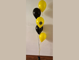 Quarantaine 'Virus' met 5 Ballonnen Helium Tros  Ballonnenboeket