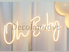 Wit 'Oh Baby' Neon Bord