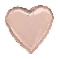 Qualatex Rosegold Hart Folie Ballon 45cm