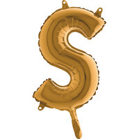 Grabo Goud Letter 'S' Folie Ballon 35cm