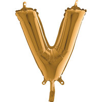 Grabo Goud Letter 'V' Folie Ballon 35cm
