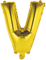 Riethmuller Goud Letter 'V' Folie Ballon 35cm