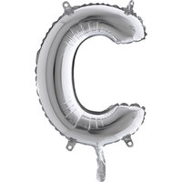 Grabo Zilver Letter 'C' Folie Ballon 35cm