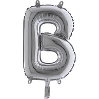 Grabo Zilver Letter 'B' Folie Ballon 35cm