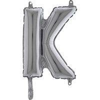 Grabo Zilver Letter 'K' Folie Ballon 35cm
