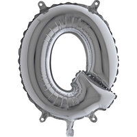 Grabo Zilver Letter 'Q' Folie Ballon 35cm
