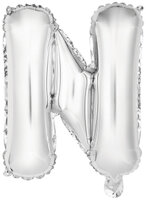 Riethmuller Zilver Letter 'N' Folie Ballon 35cm