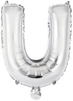 Riethmuller Zilver Letter 'U' Folie Ballon 35cm