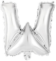 Riethmuller Zilver Letter 'W' Folie Ballon 35cm