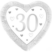 Oaktree Jubileum '30' Hart Folie Ballon 46cm