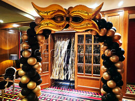 Ballonnenboog Standaard Goud en Zwart 'Masquerade' 