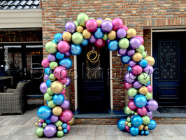 Ballonnenboog Organic Chroom Regenboog