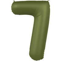 Folat Olijf Groen Cijfer '7' Folie Ballon 86cm
