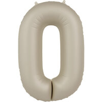 Folat Creamy Latte Cijfer '0' Folie Ballon 86cm