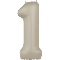 Folat Creamy Latte Cijfer '1' Folie Ballon 86cm