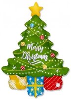 Sempertex Kerstboom 'Merry Christmas' Folie Ballon 68cm