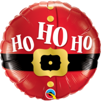 Qualatex 'Ho Ho Ho' Kerstman Riem Folie Ballon 46cm