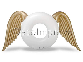 Gouden Vleugels op WItte Band Opblaasbaar Poolparty Zwemband Verhuur