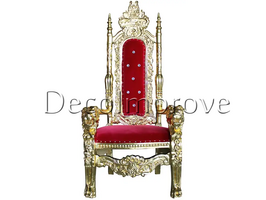 Troon Luxe Stoel Rood met Goud