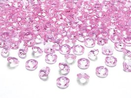 Licht Roze Tafel Kristallen Diamant 12mm 100st