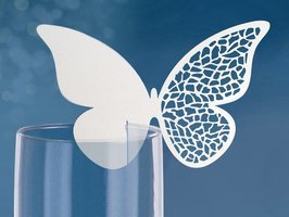 Vlinder met Patroon Glas Plaatskaarten 10st