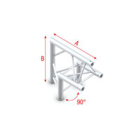 Corner 90° apex up Pro-30 Triangle P,F,G Truss