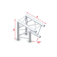 Corner 90° apex down Pro-30 Triangle P,F,G Truss