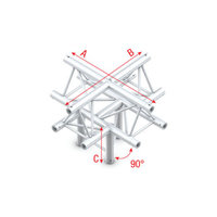 Cross + down 5-way, apex up Pro-30 Triangle P,F,G Truss