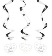 Zilver 'Just Married' Hangkrullen