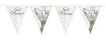 Wit Zilver 'Just Married' Vlaggenlijn 10m