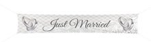 Wit 'Just Married' Banner Vlag