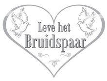 Trouwen 'Leve het Bruidspaar' Deur Bord
