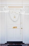Wit 'Just Married' Deur Decoratie Set 5delig