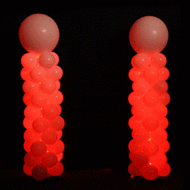 Ballonnenpilaar Standaard met LEDverlichting 220cm Clusters van 4