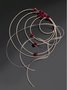 Rood Spiraal met Rozen Decoratie 4st 