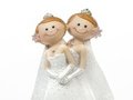 Cartoon Bruidspaar Lesbisch Koppel Taart Topper 11cm