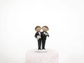 Cartoon Bruidspaar Homo-seksueel Koppel Taart Topper 11cm