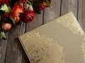 Bruin met Gouden Decoratie Gastenboek