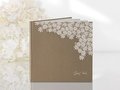 Bruin met Witte Bloemendecoratie Gastenboek