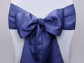 Marine Blauw Satijnen Stoel Strik Mat 10st