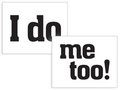 I do/Me too! Schoen Stickers 2st
