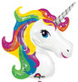 Eenhoorn Regenboog SuperVorm Folie Ballon 83cm