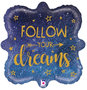 Sterren 'Follow your Dreams' Folie Ballon 45cm