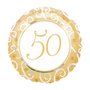 Gouden Krullen '50 jaar' Folie Ballon 45cm