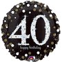 Sprankelend '40 Happy Birthday' Folie Ballon 45cm