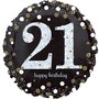 Sprankelend '21 Happy Birthday' Folie Ballon 45cm