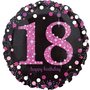 Sprankelend Roze '18 Happy Birthday' Folie Ballon 45cm