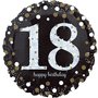 Sprankelend '18 Happy Birthday' Folie Ballon 45cm