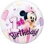 Baby Minnie '1st Birthday' Bubbles Ballon 56cm