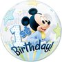 Baby Mickey '1st Birthday' Bubbles Ballon 56cm